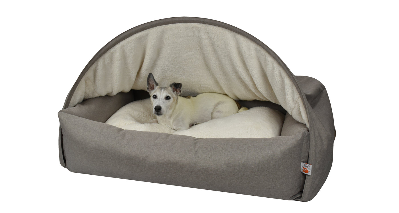 Sleepy Fox® is the best dog bed to keep dogs warm in the winter months. Has 2 warming variations for burrowing dogs. Sleepy Fox® Snuggle Cave Bed is patent protected. 