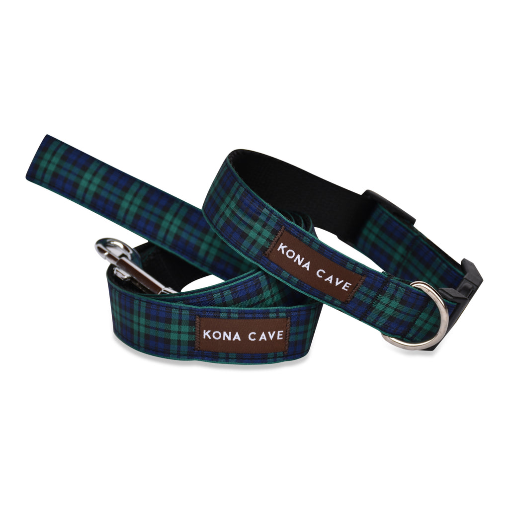 Tartan dog collar and lead 2025
