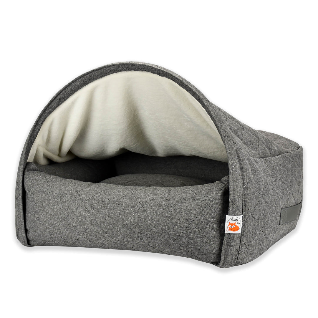 Sleepy Fox Warm Cozy Cave Pet Bed for Dogs Cats Anti anxiety